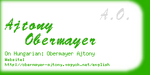 ajtony obermayer business card